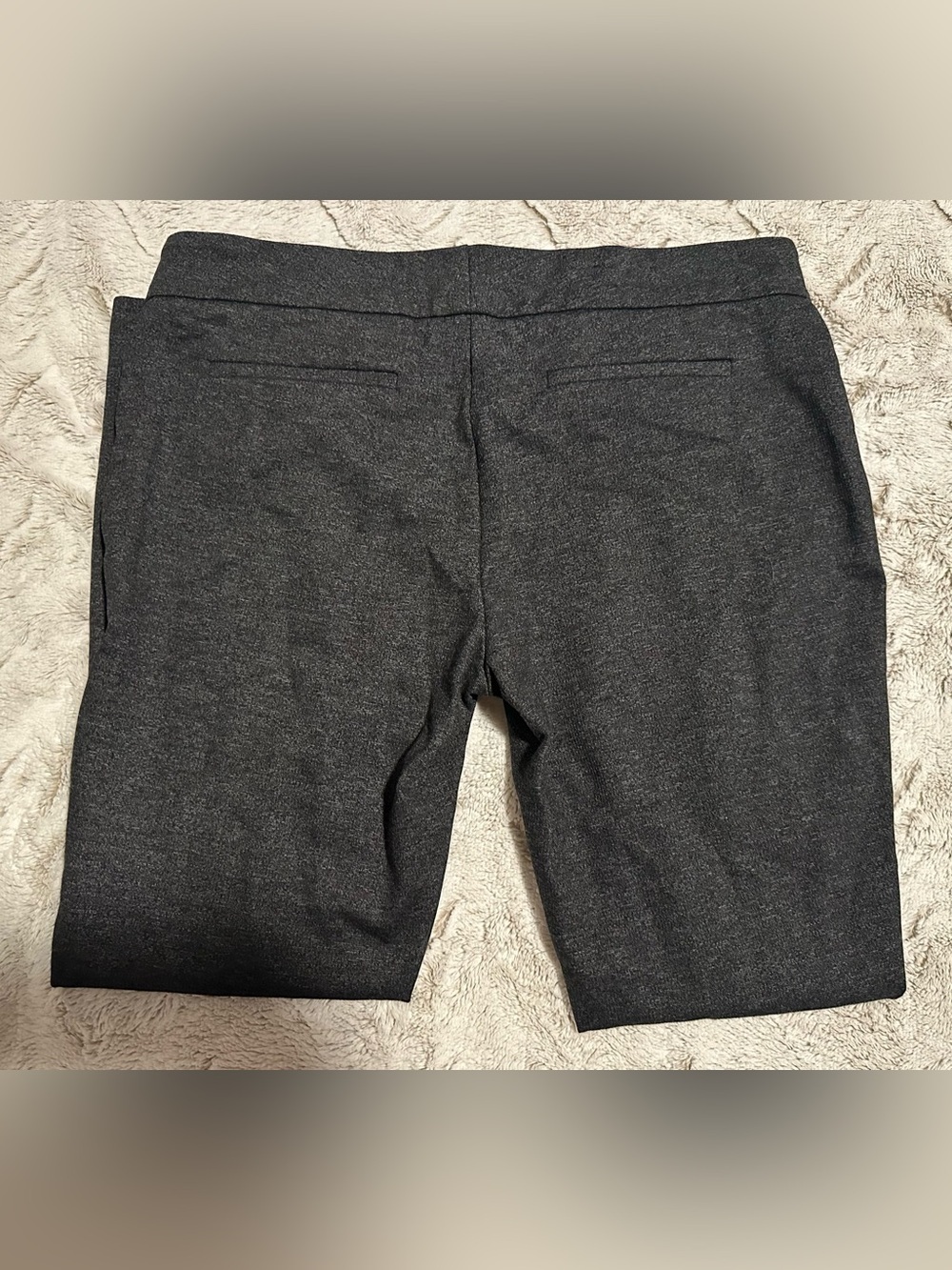 Hilary Radley Narrow Leg Stretch Slim Ponte Pants- Heather Charcoal - Picture 10 of 12